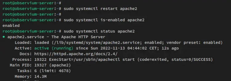 check apache2