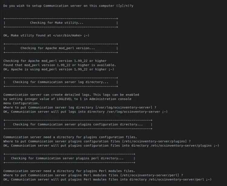 confgire communication server