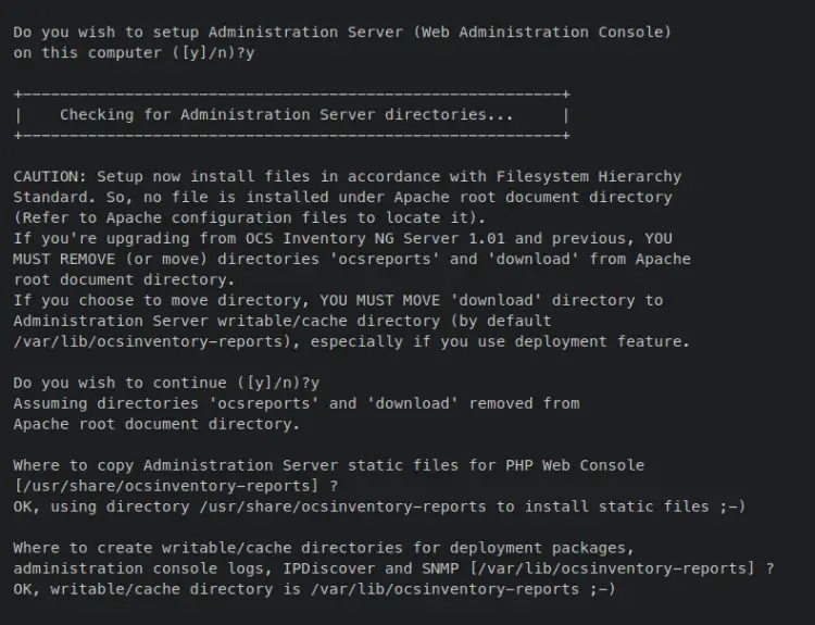 install ocsreports