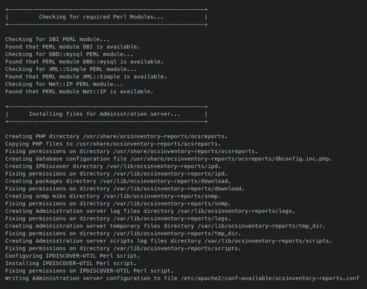 install ocsreports