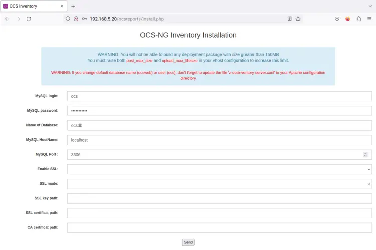 install ocs inventory server