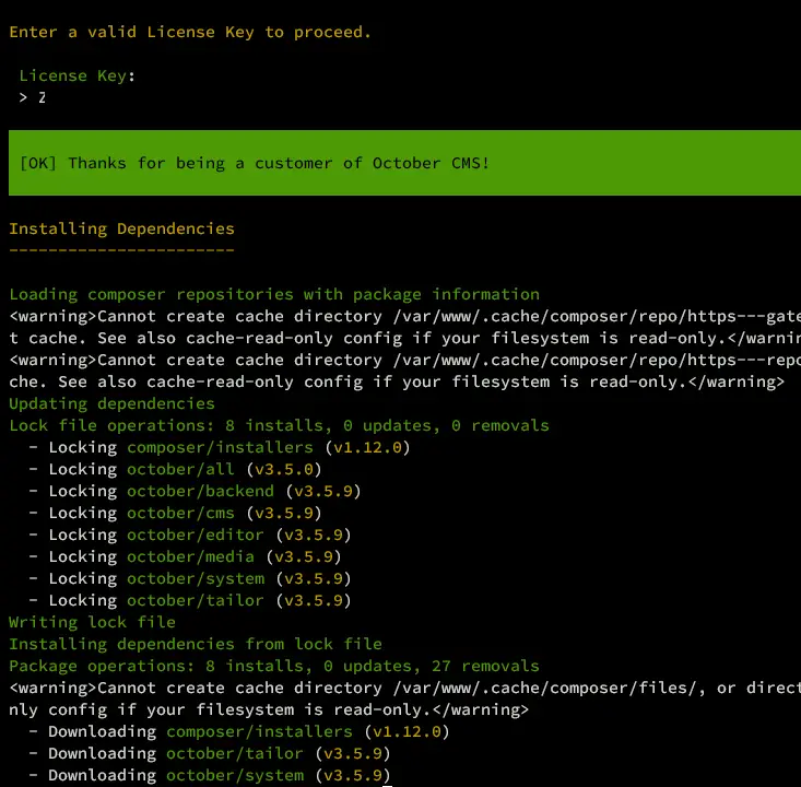license key and site installation