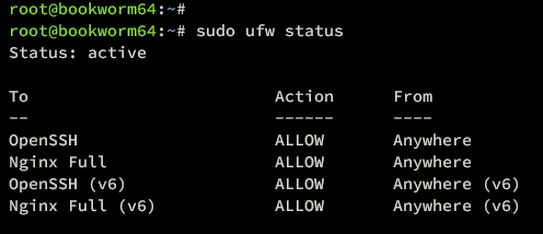 verify ufw