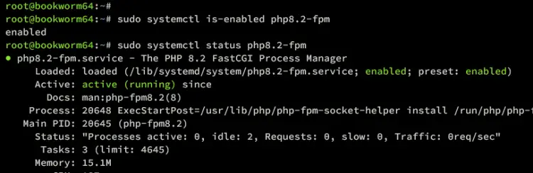 check php-fpm