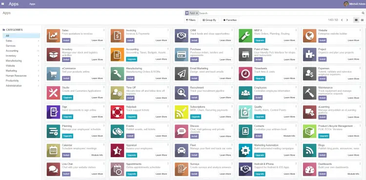 Odoo Home Page