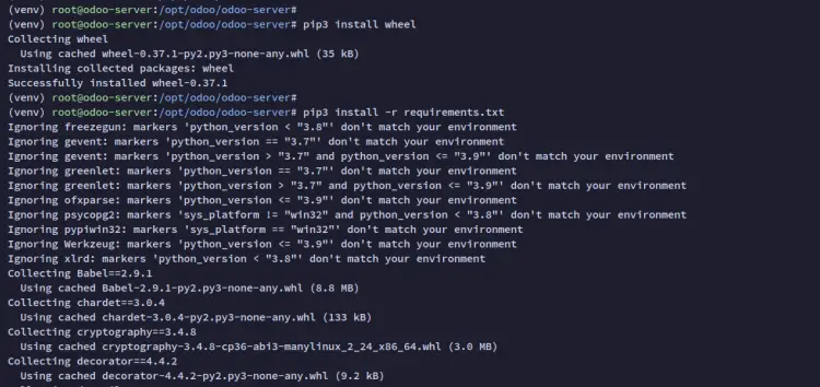 install dependnecies