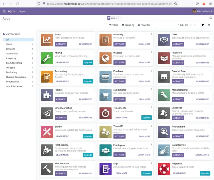 odoo dashboard