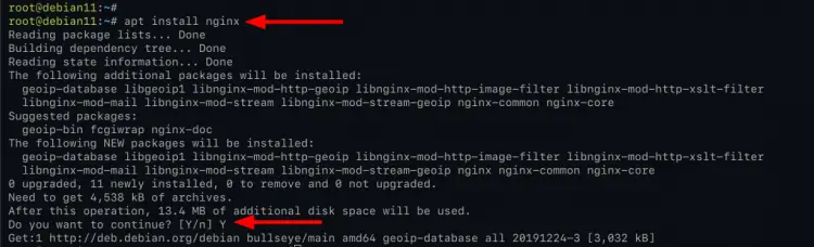 Installing Nginx web server