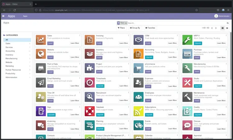 Odoo dashboard