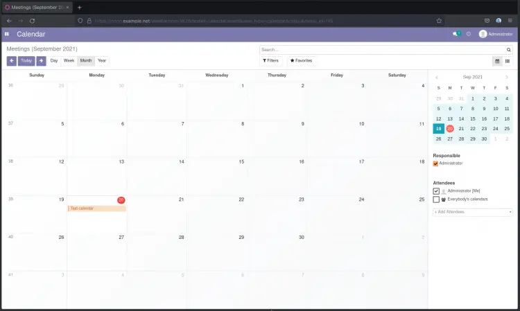 Odoo calendar