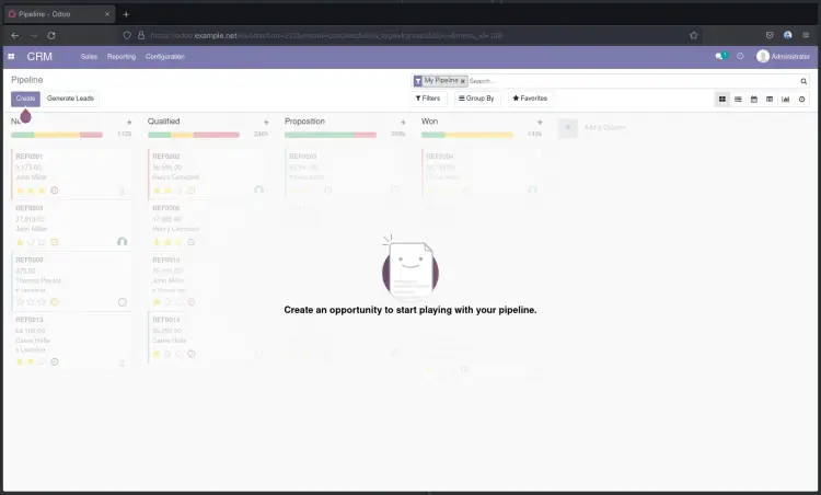 Odoo CRM suite