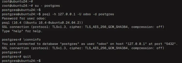 connect to postgresql