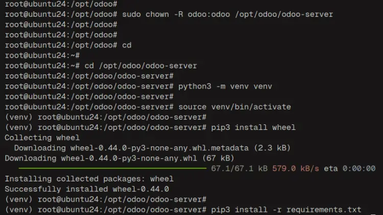 install deps odoo