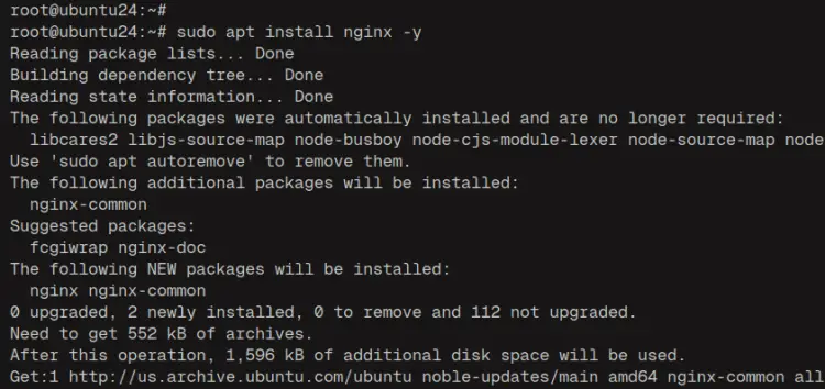 install nginx