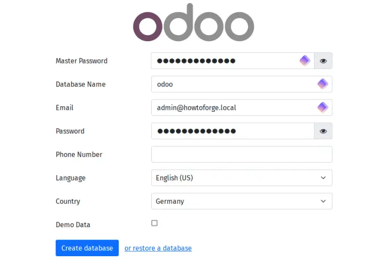 install odoo