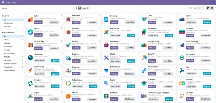 dashboard odoo