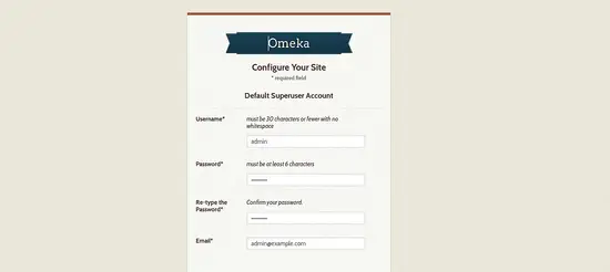 Configure Username and password