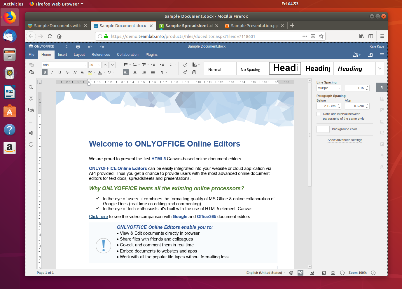 How To Install Onlyoffice 10 0 On Ubuntu 18 04 Lts