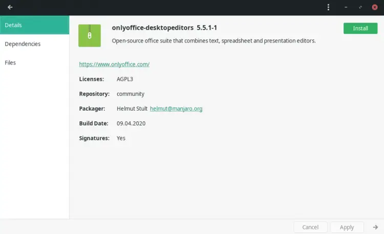 ONLYOFFICE on Manjaro Linux
