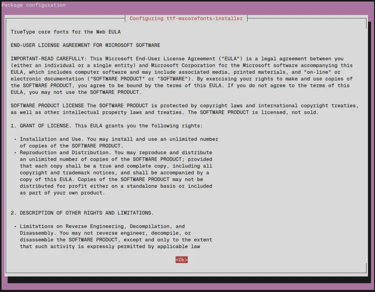accept mscorefont license