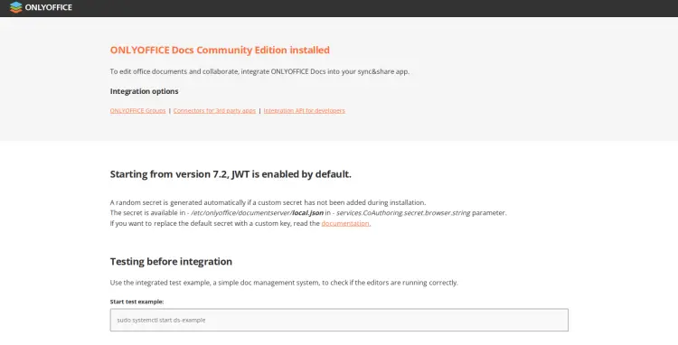 onlyoffice docs installed
