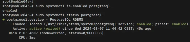 check postgresql