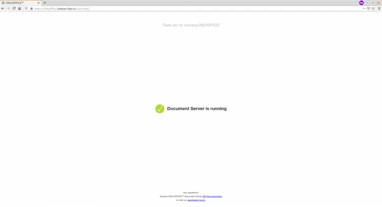 Onlyoffice Document Server installed on the Debian Buster 10