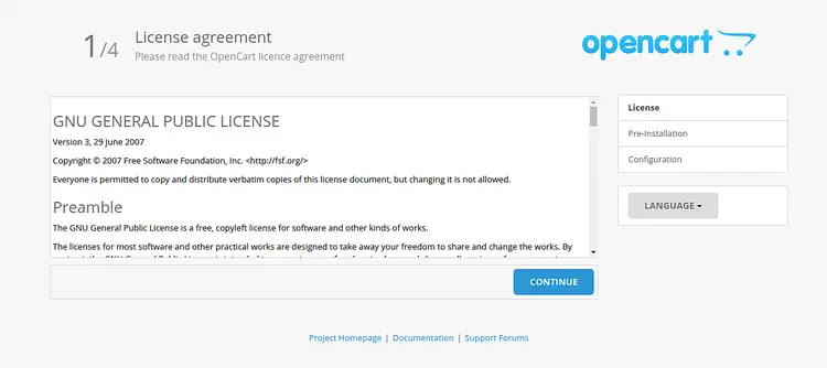 OpenCart License / GPL