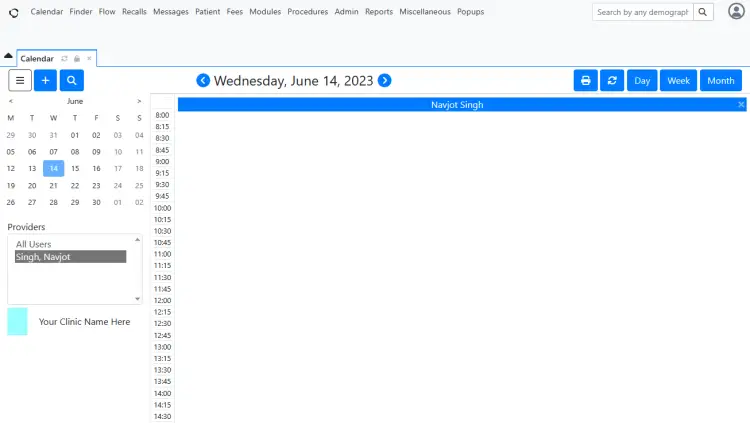 OpenEMR Dashboard