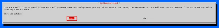 Move old slapd database