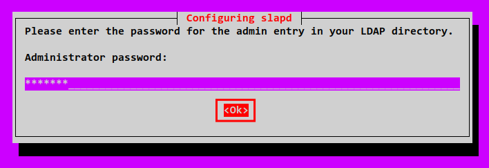 setup admin password