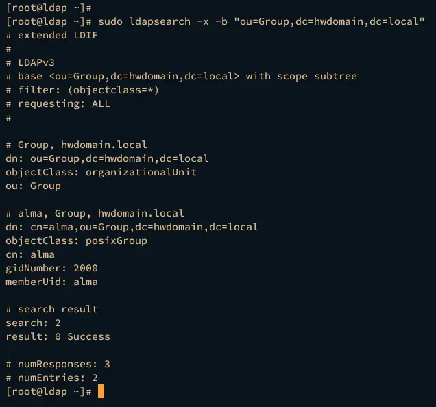 verify user and group