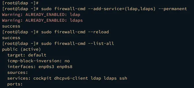 setup firewalld