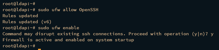 enable ufw