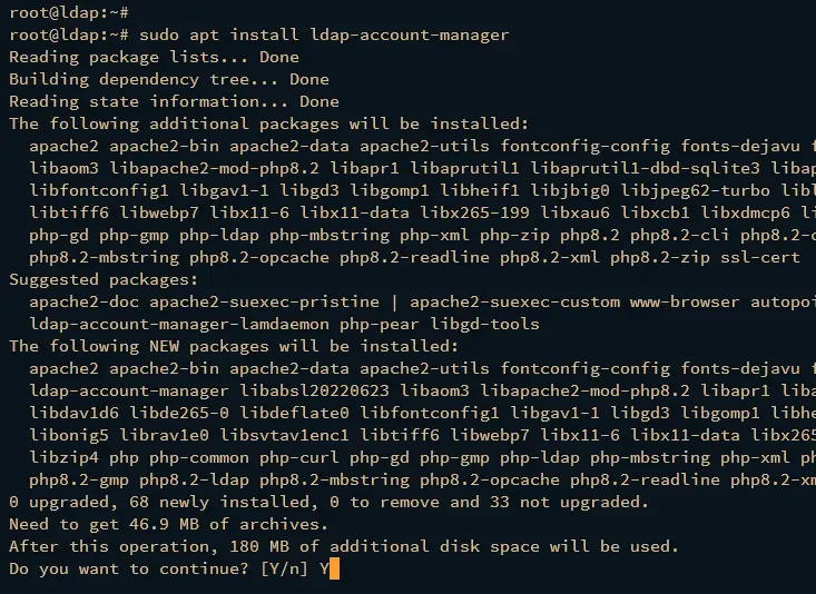 install ldap account manager