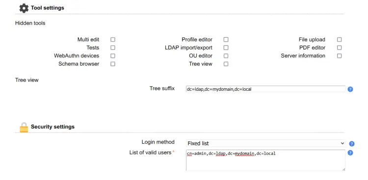 general settings
