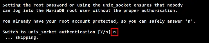 no unix_socket auth for root