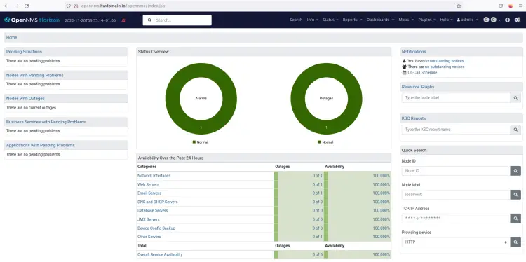 opennms dashboard