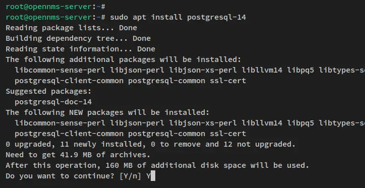 install postgresql