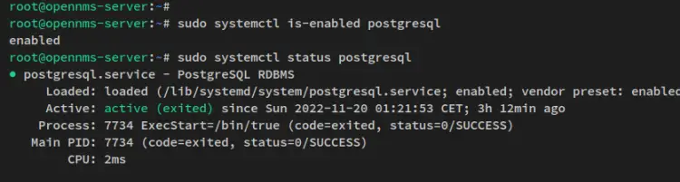 verify postgresql