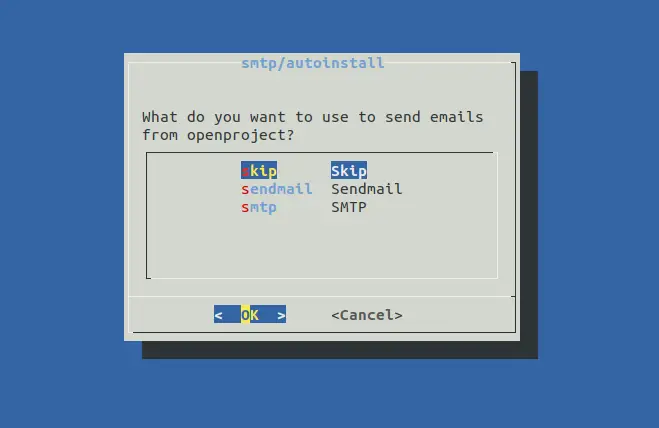 Skip sendmail