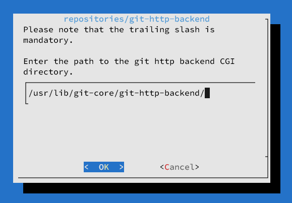 git backend directory