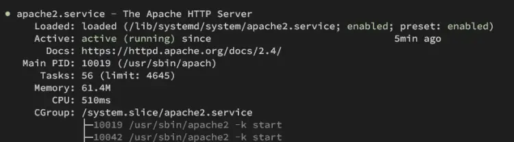 apache status