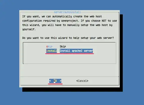 Install apache server