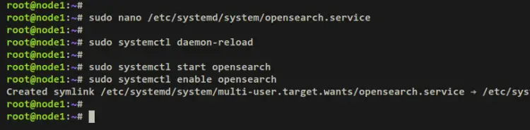 start enable opensearch service