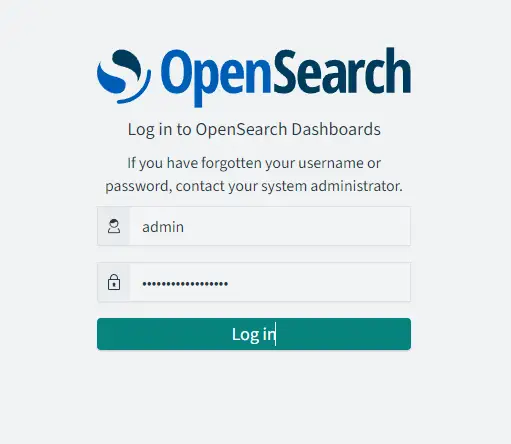 OpenSearch Dashboards Login Credentials