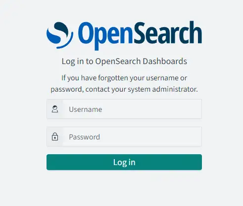 OpenSearch Dashboards Login