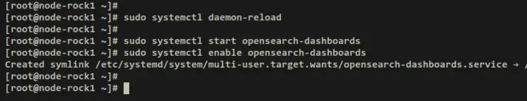 start opensearch dashboards