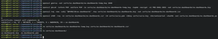 generate opensearch dashboards certificates