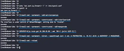 Enable Port-Forwarding and Configure Routing Firewalld